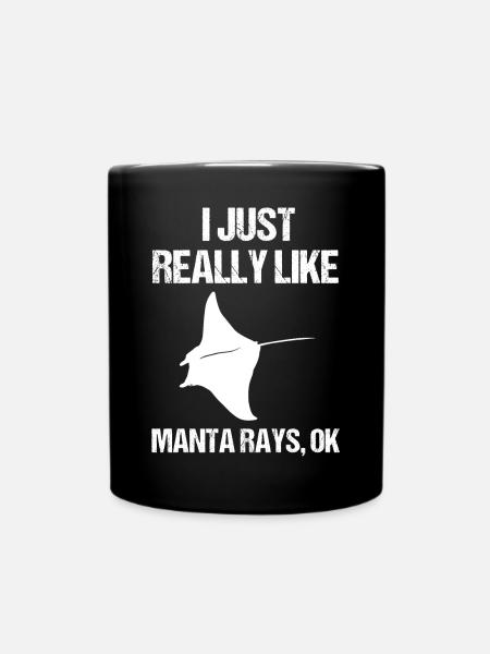 Clarté simple pour les amoureux des raies manta - Mug uni - noir