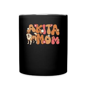 Akita Groovy Akita mom - Tasse einfarbig - Schwarz - Vorne