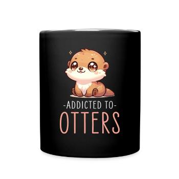 Adorable Illustration de loutre mignonne parfaite pour la loutre - Mug uni - noir - Devant