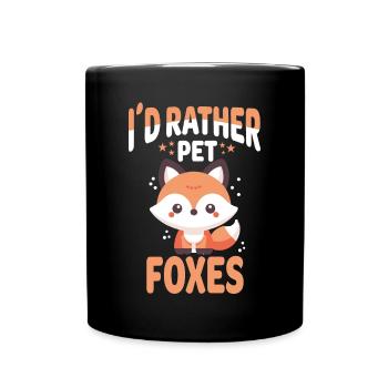 Conception de renard kawaii pour les passionnés d’animaux et - Mug uni - noir - Devant
