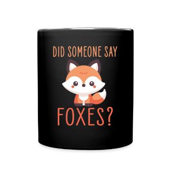 Charmantes Kawaii-Fuchs-Design für Wildtiere - Tasse einfarbig - Schwarz - Vorne