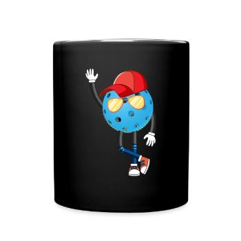 Funny Floorball Player Funny Floorball Male - Full Colour Mug - black - Front