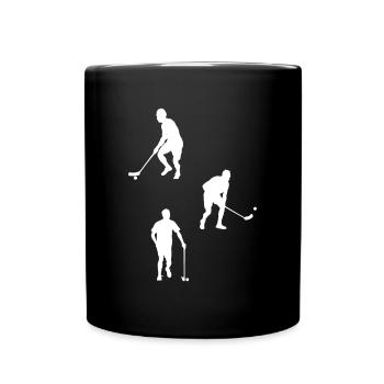 Floorball Player Silhouettes Floorball Silhouettes - Tasse einfarbig - Schwarz - Vorne