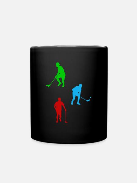 Floorball Player Silhouettes Floorball Silhouette - Tasse einfarbig - Schwarz