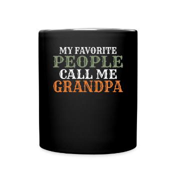 Grandpa Gifts - Tasse einfarbig - Schwarz - Vorne