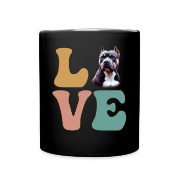 Pitbull Pittie Amoureux des chiens - Mug uni - noir - Devant