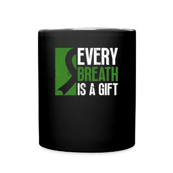 Organ Donor Lunge Organ Transplant - Full Colour Mug - black - Front
