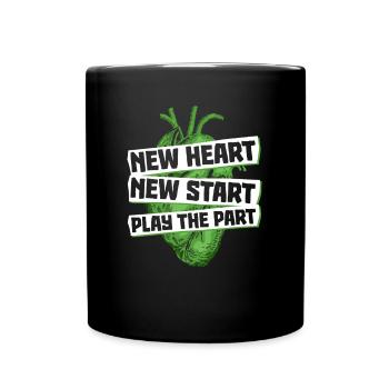 Organ Donor Heart Organ Transplant - Full Colour Mug - black - Front
