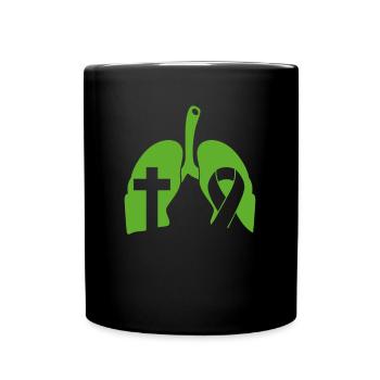 Organ Donor Lunge Organ Transplant - Full Colour Mug - black - Front