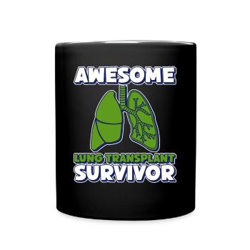 Organ Donor Lunge Organ Transplant - Full Colour Mug - black - Front
