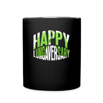 Organ Donor Lunge Organ Transplant - Full Colour Mug - black - Front