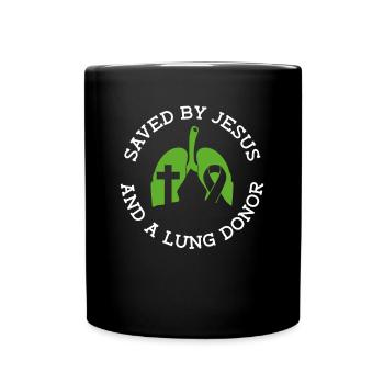 Organspender Longe Organtransplantation - Tasse einfarbig - Schwarz - Vorne