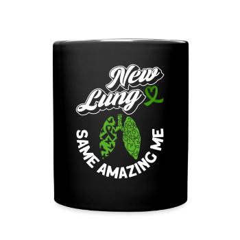 Organ Donor Lunge Organ Transplant - Full Colour Mug - black - Front