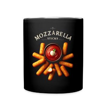 Mozzarella-Sticks - Tasse einfarbig - Schwarz - Vorne