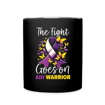 Autoimmune Hepatitis Awareness World Hepatitis Day - Full Colour Mug - black - Front