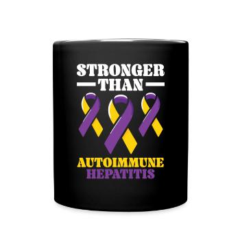 Autoimmune Hepatitis Awareness World Hepatitis Day - Full Colour Mug - black - Front