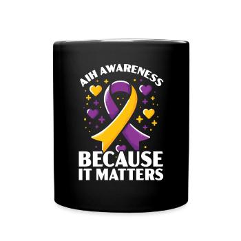 Autoimmune Hepatitis Awareness World Hepatitis Day - Full Colour Mug - black - Front