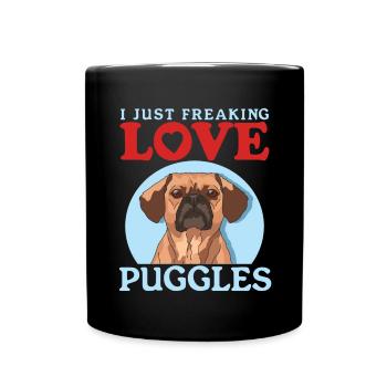 Puggle chiens propriétaires de chiens chien propriétaire cadeau - Mug uni - noir - Devant