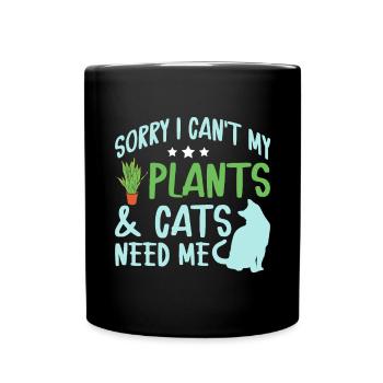 Chats Plantes Plantes De Jardin Amoureux Des Plantes - Mug uni - noir - Devant