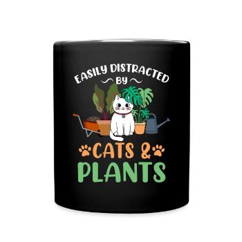 Chats Plantes Plantes De Jardin Amoureux Des Plantes - Mug uni - noir - Devant