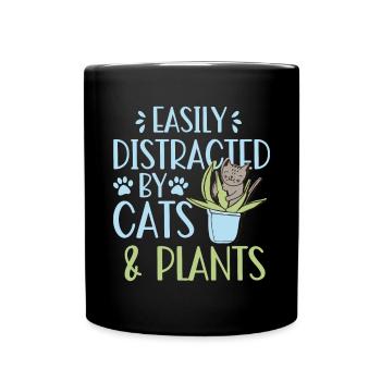 Chats Plantes Plantes De Jardin Amoureux Des Plantes - Mug uni - noir - Devant