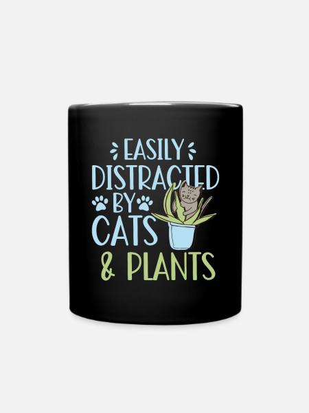 Chats Plantes Plantes De Jardin Amoureux Des Plantes - Mug uni - noir