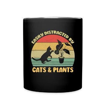 Chats Plantes Plantes De Jardin Amoureux Des Plantes - Mug uni - noir - Devant