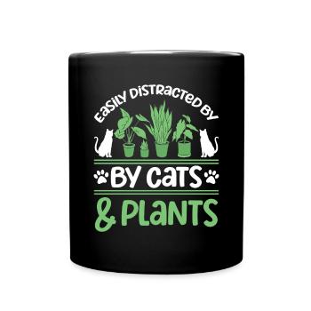 Chats Plantes Plantes De Jardin Amoureux Des Plantes - Mug uni - noir - Devant