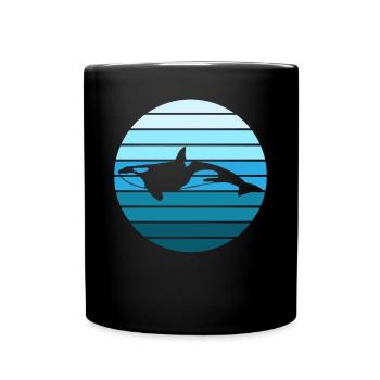 Repos de l’épaulard océanique - Mug uni - noir - Devant