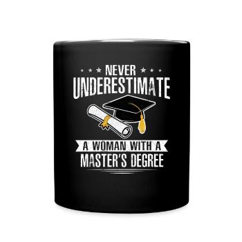 Master's Degree Studium Master Abschluss - Tasse einfarbig - Schwarz - Vorne