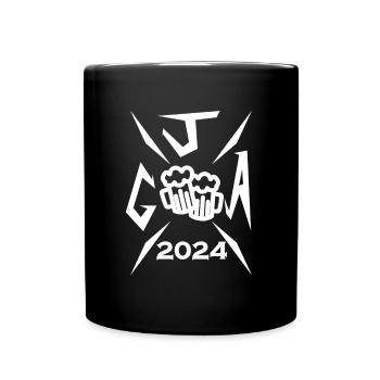 2024 Junggesellenabschied Crew Feier bier - Tasse einfarbig - Schwarz - Vorne