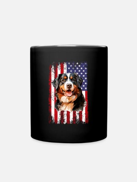 bernese mountain dog - Tasse einfarbig - Schwarz