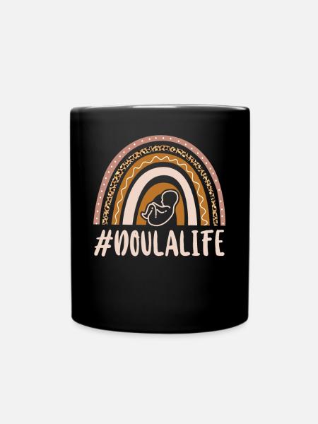 Doula Birth Worker Rainbow - Tasse einfarbig - Schwarz