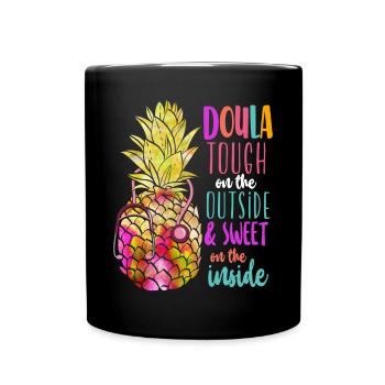 Doula Travailleuse à la naissance Doula ananas - Mug uni - noir - Devant