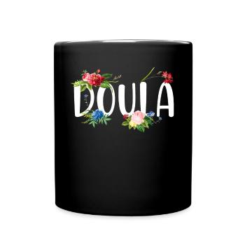 Doula Naissance Travailleur Fleur - Mug uni - noir - Devant