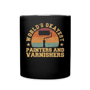 Retro World's Okayest Painters and Varnishers - Full Colour Mug - black - Front