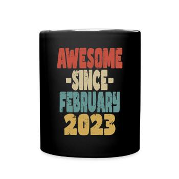 Awesome February 2023 - Full Colour Mug - black - Front