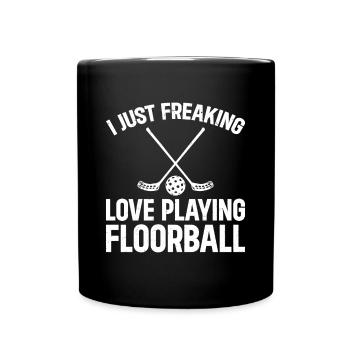 Unihockey Floorball - J’adore jouer - Mug uni - noir - Devant