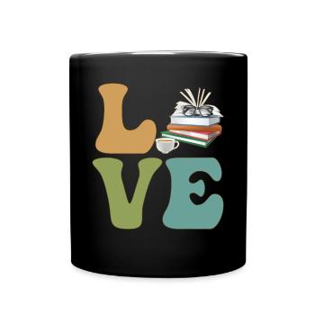 Readers Bookworm Bookworm Bookworm - Full Colour Mug - black - Front