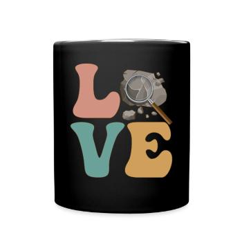Chasseur de roches, Chasse aux roches, Géologue, Géologie - Mug uni - noir - Devant