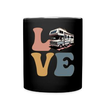 Camping-car Camping-car Camping-car Vacances en camping Wohnmobi - Mug uni - noir - Devant