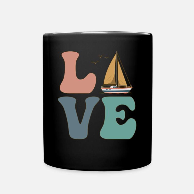 Segeln Segler Segelboot Segelboot Segelboot - Tasse einfarbig - Schwarz