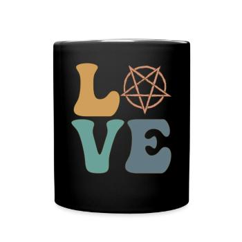 Satanist Pentagram Satanism Satanic K - Full Colour Mug - black - Front