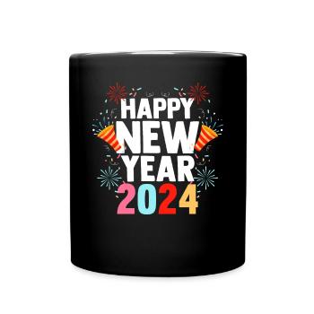 Bonne année Réveillon du Nouvel An 2024 - Mug uni - noir - Devant
