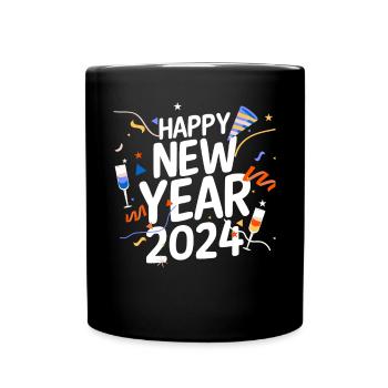 Bonne année Réveillon du Nouvel An 2024 - Mug uni - noir - Devant