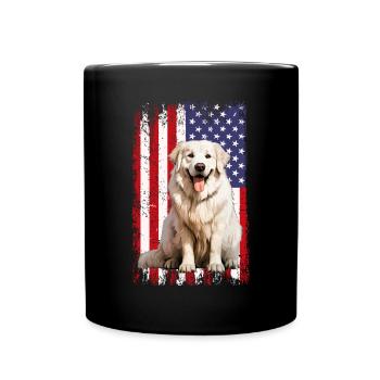 Great Pyrenees dog, - Tasse einfarbig - Schwarz - Vorne
