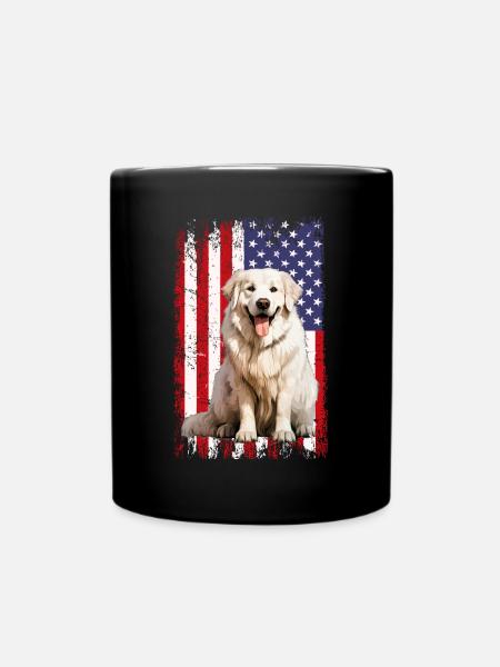 Great Pyrenees dog, - Tasse einfarbig - Schwarz