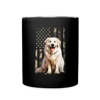 Great Pyrenees dog, - Tasse einfarbig - Schwarz - Vorne