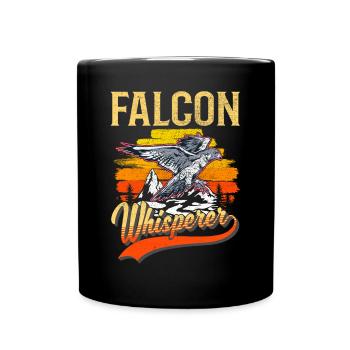 Falken Flüsterer Falkner Turmfalke Falknerei - Tasse einfarbig - Schwarz - Vorne