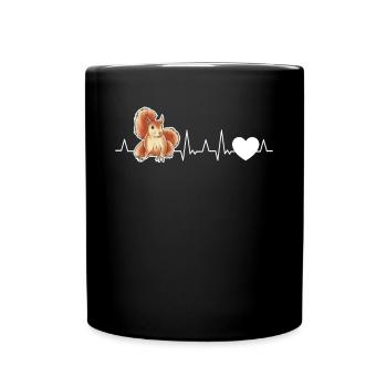 Eichhörnchen Herzschlag - Tasse einfarbig - Schwarz - Vorne